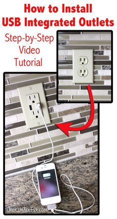 the instructions for how to install an electrical outlet in a kitchen with pictures and text on it