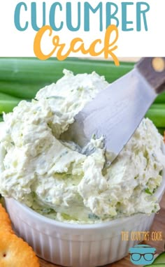 Cucumber Spread, Cucumber Cream Cheese, Resep Vegan, Cream Cheese Spread, Creamy Cucumbers, Country Cook, The Country Cook, Cream Cheese Spreads, Keto Brownies