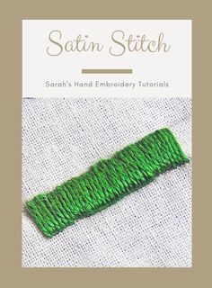 the satin stitch is green and white