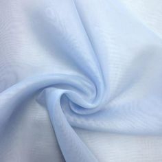 the fabric is light blue and white