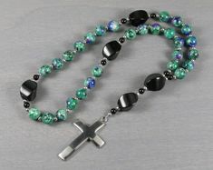 BeStillBeadsShop - Etsy Meditation Rosary With 108 Beads, Spiritual Black Rosary With 108 Beads, Meditation Cross-shaped Beaded Rosary, Brown Beaded Cross-shaped Rosary