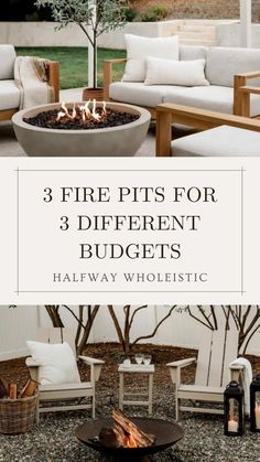 three fire pits for 3 different budget - conscious patios