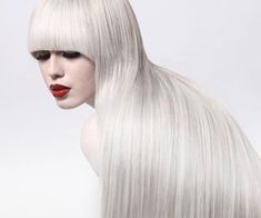 Girls With Super-Long White Hair & Bangs White Platinum Hair, Silver Grey Hair Dye, Hair Color Grey Silver, Hair Fringe, Grey Hair Dye, White Hair Color