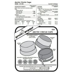 the arctic circle caps are shown in black and white, with instructions on how to use them