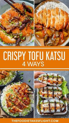 crispy tofu katsuu 4 ways