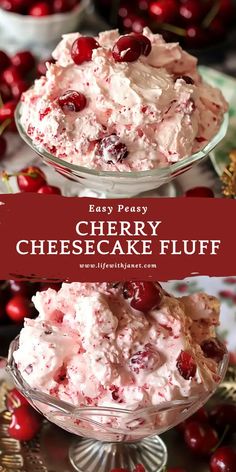 cherry cheesecake fluff is an easy and delicious dessert