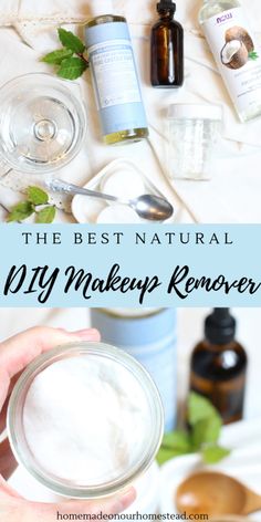 Learn how to make the best all-natural homemade makeup remover at homeThis all-natural makeup remover contains non-toxic ingredients and is really simple to makeEver wonder what all the ingredients that you are putting on your face are actually doing to your skinSeems most skincare products today are full of harmful chemicalsReady Natural Makeup Remover Diy, Makeup Remover Sensitive Skin, Diy Makeup Remover Wipes, Diy Natural Makeup, Toxin Free Makeup, Diy Makeup Brush Cleaner, Wipes Diy, Diy Makeup Brush