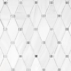 an image of a white and silver tile wallpaper pattern that looks like hexagonals