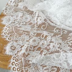 3 Yards Exquisite French Alencon Lace Fabric Trim for Wedding , Bridal Accessories , Garments , Veils Cord Embroidery, Fabric Trim, Bridal Accessories, Wedding Bridal