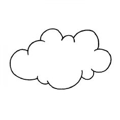 a black and white drawing of a cloud