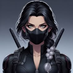 Modern Assassin, Marvel Oc, Female Assassin, Female Oc, Mask Aesthetic, Character Design Girl, Female Hero, Short Black Hairstyles