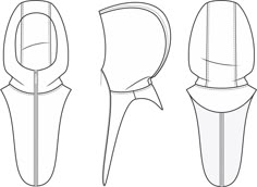 the front and back views of a sewing machine, with an open end on each side