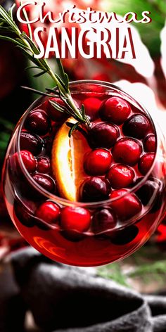 Try Sangria for your next Christmas Punch! Dry red wine, Grand Marnier, fresh cranberries, and fresh citrus make this the perfect recipe for Christmas! With a bold, refreshing taste and striking, fruit-studded presentation, this easy recipe will bring mega holiday vibes to your celebration. Wine Punch Recipes, Christmas Sangria Recipes, Citrus Sangria, Frozen Sangria, Fun Beverages, Cranberry Sangria, Pure Cranberry Juice, Red Sangria Recipes, Sangria Ingredients