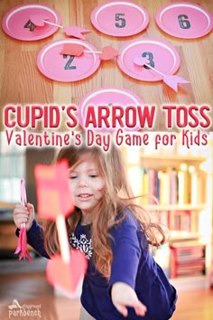 valentine's day game for kids cupid's arrow toss is an easy and fun activity