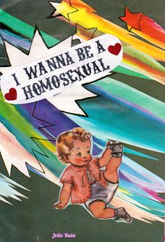 an old children's book with the title i wanna be a homosexual