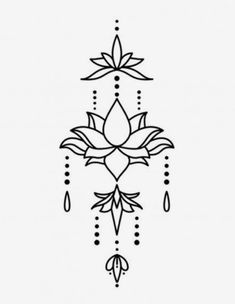 a black and white drawing of a chandelier