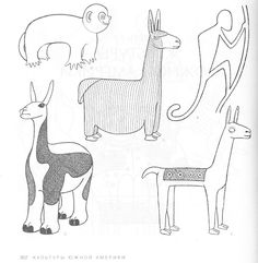 an image of three different animals in the same drawing style, one is black and white