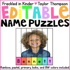 a poster with the name and image of a child behind bars in rainbows, pastel, black, and bw colors included