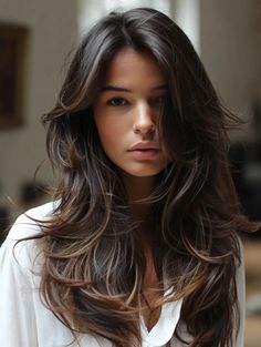 Rich Brunette Balayage Hair, Perfect Balayage, Sunkissed Hair, Brunette Balayage, Brunette Hair With Highlights, Long Hairstyle, Tutorial Ideas, Caramel Highlights