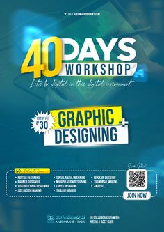 an advertisement for the 40 days workshop