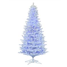 a blue christmas tree on a white background