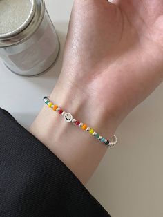 🌈 Spread positivity and good vibes everywhere you go! 🌞💖 The rainbow smiley face is a symbol of happiness, and this bracelet is here to remind you to always keep smiling! 😄✨ #SpreadLove #PositivityMatters #HappyVibesOnly #SmileEveryday #bracelet #jewelry #handmade #necklace #fashion #bracelets #accessories #earrings #jewellery #ring #silver #gold #handmadejewelry #bijoux #jewels #gelang #jewelrydesigner #jewelryaddict #design #jewelrydesign #diamond #instajewelry Happy Face Bracelet, Rainbow Smiley Face, Smiley Bracelet, Smiley Face Bracelet, Jewellery Ring, Smile Everyday, Spread Positivity, Themed Jewelry, Necklace Fashion