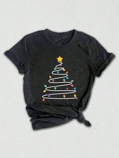 Introducing our adorable Christmas Tree Tee, the perfect addition to your holiday wardrobe! ❄️ Our Christmas Shirt is specifically designed for the festive season, with a delightful Christmas Tree prominently displayed on the front.  This unique design combines the enchantment of Christmas with a touch of winter charm, making it an ideal choice for those seeking a Cute Christmas Shirt to spread joy and merriment during the holiday season.  Crafted for comfort and style, our Christmas Woman Tee i Cute Cricut Christmas Shirts, Christmas Tee Shirt Ideas, Casual Crew Neck Shirt For Festive Occasions, Christmas Shirt Design Ideas, Christmas Vinyl Shirts Teepublic, Casual Festive Tops For New Year, Casual New Year Tops, Casual Holiday Tops For New Year, Casual Festive Tops For Christmas