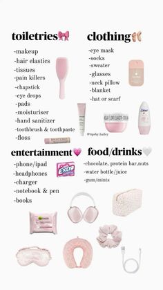 Plane Essentials, Plie Squats, School Bag Essentials, Travel Bag Essentials, Purse Essentials, Self Care Bullet Journal, Hygiene Products, Self Confidence Tips, Girl Tips