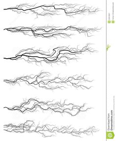 a set of hand drawn lines in different directions on white background stock photo - image