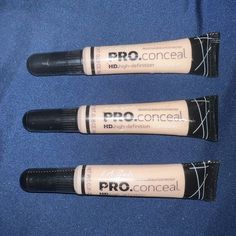 3 Brand New L.A. Girl Pro.Conceal Hd.High-Definition Concealers In Shades Gc956 Vanilla! Camouflage Concealer, Born This Way Concealer, Tarte Shape Tape Concealer, Fix Makeup, Smart Shades, Vanilla Color, Nars Radiant Creamy Concealer, Shape Tape Concealer, Tarte Shape Tape