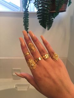 Nail Ring, Gold Aesthetic, Dope Jewelry, Stacked Jewelry, Jewelry Lookbook, Girly Jewelry, Dream Jewelry, Jewelry Inspo, Pretty Jewellery