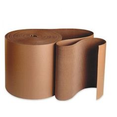 two rolls of brown cloth on top of each other