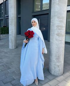 Hijabi Formal Dresses, Elegant Blue Festive Abaya, Blue Hijabi Outfits, Formal Long Blue Abaya, Elegant Blue Maxi Abaya, Hijabi Blue Dress, Elegant Long Sleeve Blue Abaya, Summer Hijabi, Hijabi Dresses