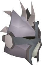 a stylized image of a dragon's head with spikes