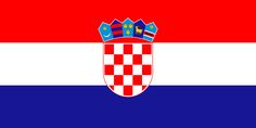 the flag of croatia is shown in red, white and blue