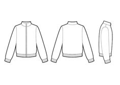 the front and back views of a jacket