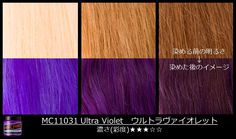 Manic Panic UltraViolet doesn't just work on platinum! It can also leave a subtler tint on darker hair , giving it a rich, beautiful eggplant shade. See how this dye comes out on various levels of blonde Flame Hair, Cute Hair Colors, Hair Diy, Unicorn Hair, Pink Cotton Candy