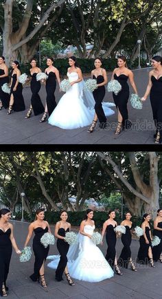 the bride and her bridal party are posing for pictures