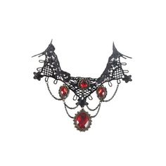 Halloween Choker, Best Halloween Decorations, Black Halloween Dress, Choker Dress, Red Jewel, Lace Choker, Fun Halloween Decor, Red Bead, Halloween Season