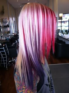 Metallic Hair Dye, Vibrant Hair Color Ideas, Rock Your Locks, Fun Hair Colors, Vibrant Hair Color, Braided Buns, Skunk Hair, Hair Colour Inspo, Head Decoration