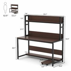 an image of a shelf with shelves and wheels on it's sides for storage