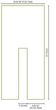 a drawing of the width of a rectangleed area with measurements for each section