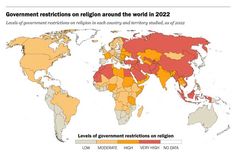 The Pew Research Center’s annual report on government restrictions on religion highlights that governmental attacks on religion and social hostility toward religion usually ‘go hand in hand.’