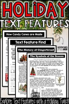 the holiday text features poster for an interactive lesson on how to use christmas tree branches