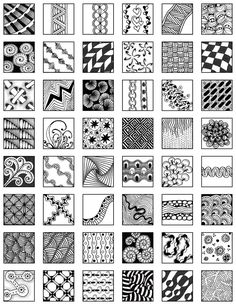 an adult coloring book with black and white patterns on the cover, including abstract designs