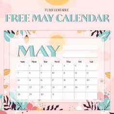 Free Blank May Calendar - MasterBundles Collage.