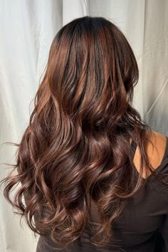 cinnamon brown and copper balayage Brown And Copper Balayage, Cinnamon Balayage, Copper Balayage, Cinnamon Brown, Reddish Brown, Brown Hair Colors, Hair Colors