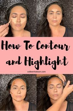 Create a gorgeous chiseled makeup look with this easy to follow step-by-step contour and highlight tutorialPictures and video included. Highlighter Makeup Tutorial, Best Face Makeup, How To Contour Your Face, Contouring For Beginners, Step By Step Contouring, Contour And Highlight, How To Contour, Contour Makeup Tutorial, Makeup Tutorial Step By Step