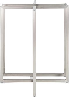 a metal frame with two legs on the bottom and one leg in the middle, against a white background