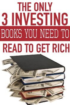 a stack of money with the words 3 books you need to read to get rich